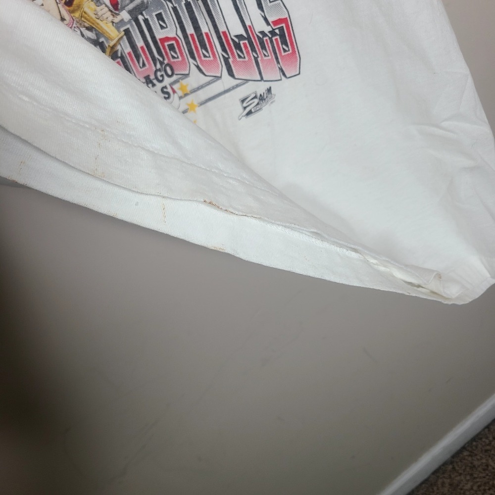 Chicago Bulls NBA 1991 World Champions Caricature T-Shirt Men's XL USA Vintage - Picture 5 of 6